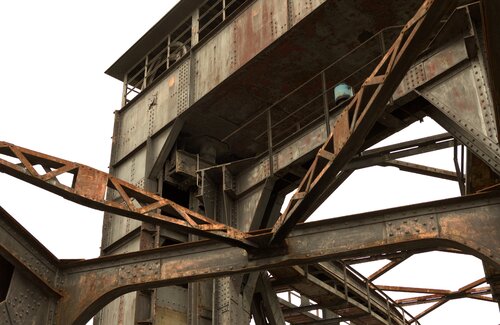 Industrial Bridge Magdeburg par Marcel van Beek, Photographie en vente sur Singulart