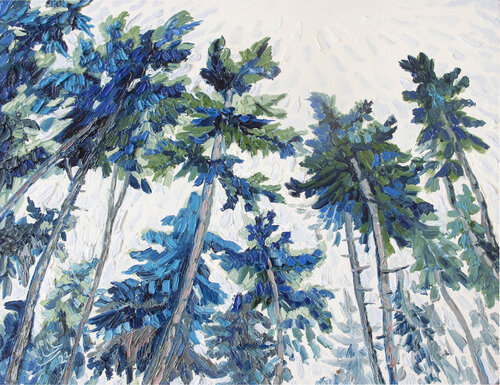 Blue Pine Trees von Lilit Vardanyan, Malerei kaufen auf Singulart