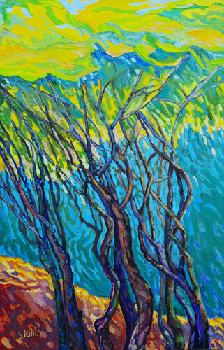 Dancing Trees of the Horizon van Lilit Vardanyan, Schilderij te koop op Singulart
