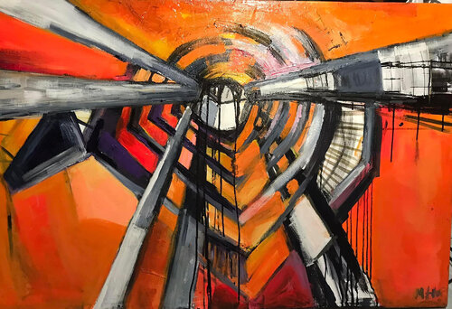 Flying machine van Maria Husarska, Schilderij te koop op Singulart