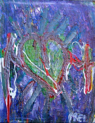 CORACAO DE BOMBEIRO - ACRILICO TELA 40 POR 50 - coração a  bombar - ano 2018 - dedicada aos bombeiros e corpos de segurança publica by Celso PREI, Painting for Sale on Singulart