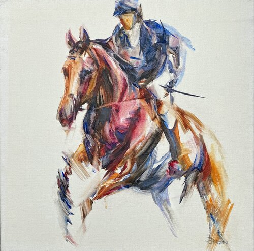 The Horse Racing Winner von Galyna Svidzynska, Malerei kaufen auf Singulart