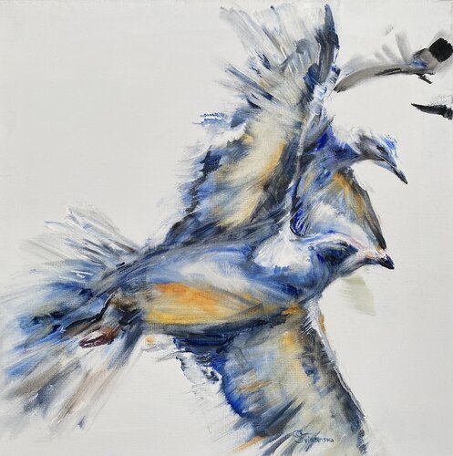 Flight to distant lands di Galyna Svidzynska, Pittura in vendita su Singulart