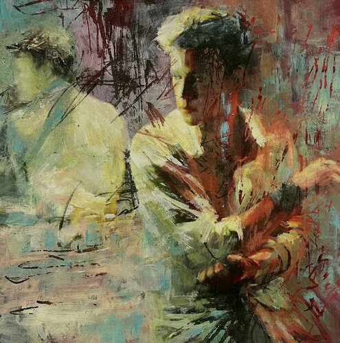 Hommage à Heath Ledger van Ursula Matella, Schilderij te koop op Singulart