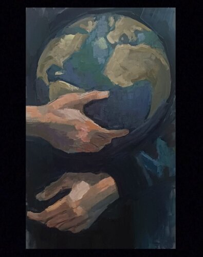 El mundo en nuestras manos von Susana Martínez Orgaz, Malerei kaufen auf Singulart