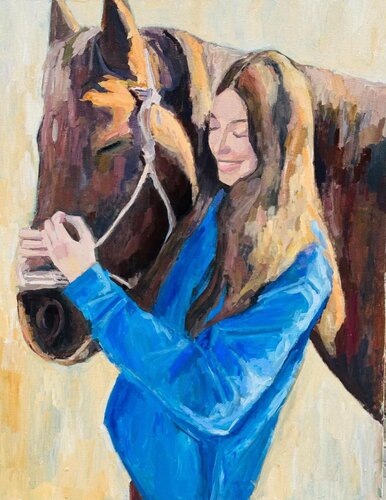 La Sudadera Azul par Susana Martínez Orgaz, Peinture en vente sur Singulart