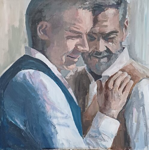 Felix y Abrahm par Susana Martínez Orgaz, Peinture en vente sur Singulart