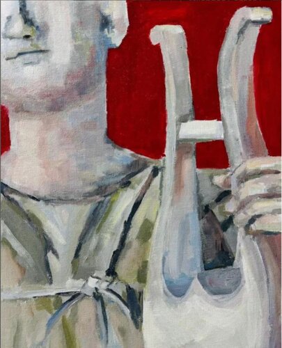 Fragmento en Rojo par Susana Martínez Orgaz, Peinture en vente sur Singulart