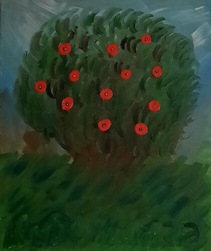 Vendaval e as Papoilas di Alexandra Dias, Pittura in vendita su Singulart
