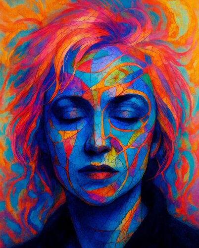 Cyndi Lauper - "True Colors" of the Celebrity Portrait Series by Jade Kai von Jade Kai, Druck kaufen auf Singulart
