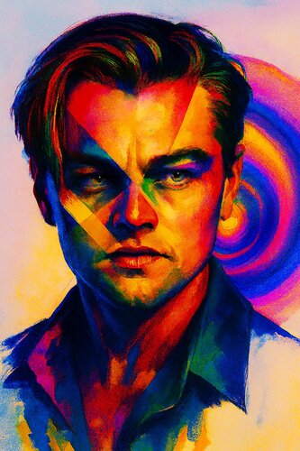 The Lovely Leonardo DiCaprio - of the Celebrity Portrait Series by Jade Kai von Jade Kai, Druck kaufen auf Singulart