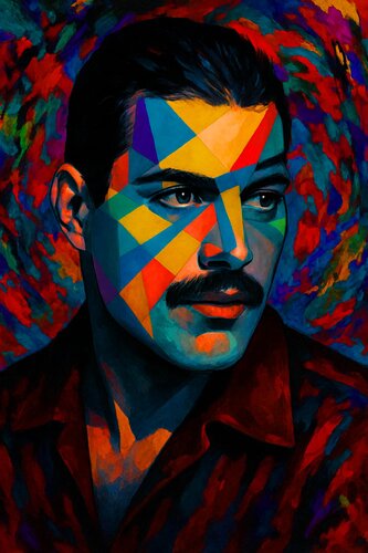 Freddie Mercury - "The Greatest Voice" of the Celebrity Portrait Series by Jade Kai von Jade Kai, Druck kaufen auf Singulart
