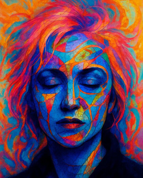 Cyndi Lauper - "True Colors" of the Celebrity Portrait Series by Jade Kai Jade Kai