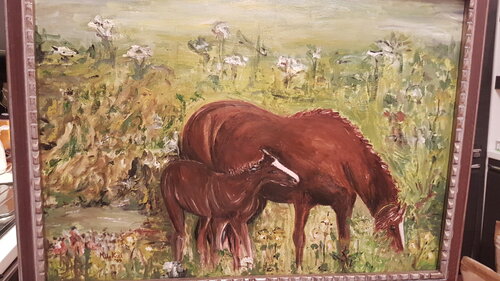 Cavalli al pascolo van Marian De Kort, Schilderij te koop op Singulart