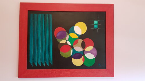 Cerchi sospesi van Marian De Kort, Schilderij te koop op Singulart