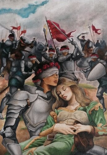 Dying for love by Lucio Domingo, 油畫 for Sale on Singulart