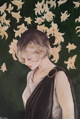 Lilly Cries by Lucio Domingo, Painting for Sale on Singulart