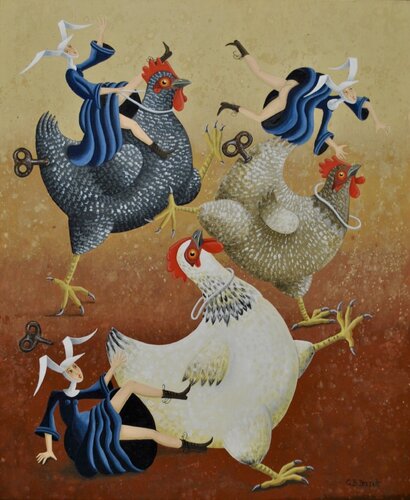 Rodéo di Carole Perret, Pittura in vendita su Singulart