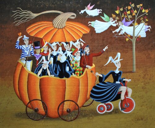 Les amis bienveillants di Carole Perret, Pittura in vendita su Singulart
