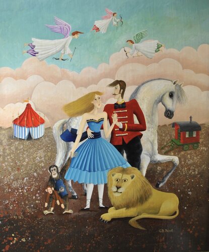 Les fiancés du cirque di Carole Perret, Pittura in vendita su Singulart