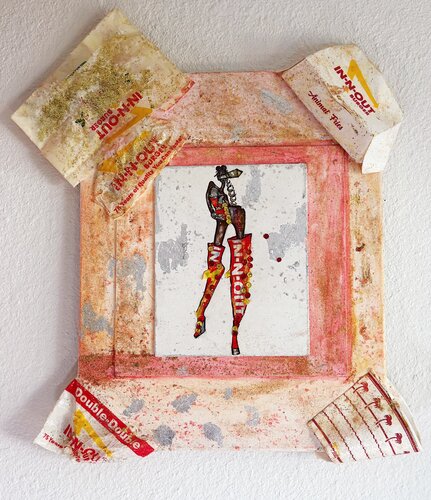 Original Queen Inna: Inspired by In-N-Out - Your Art Has Been Served is a contemporary, sustainable  mixed media art series by Dina Kabdolla di Dina Kabdolla, Altri media in vendita su Singulart