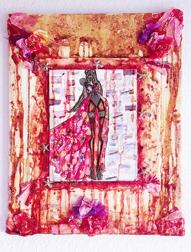 Original Queen Stella: Inspired by Starburst van Dina Kabdolla, Schilderij te koop op Singulart