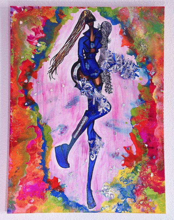 Queen Oria (Oreo Muse of Sweetheart Energy & Self-Love - Liquid Art – Oreo Wrappers) Dina Kabdolla