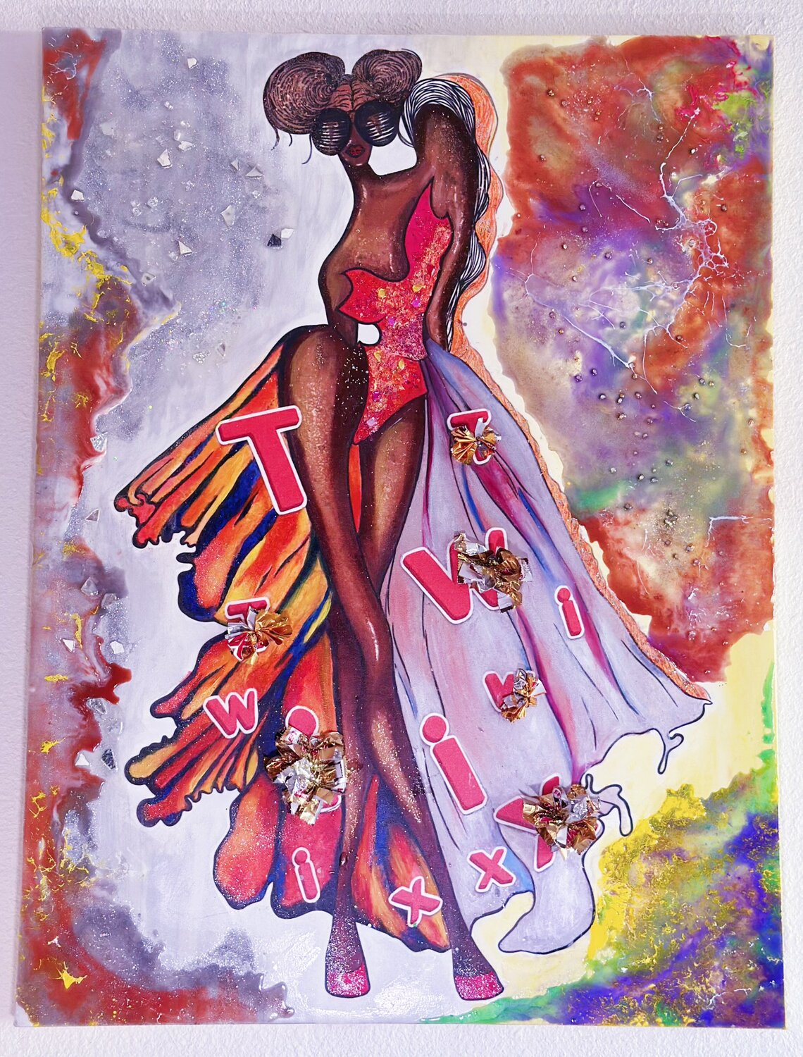 Queen Twinnie (Liquid Art – Twix Wrappers, Earth Colors & Playful Rest) Dina Kabdolla Andere Medien zu verkaufen