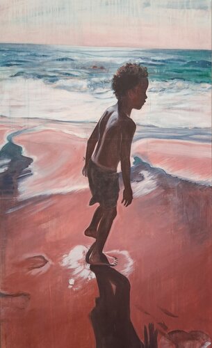 Garçon sur la côte by Julia Spada, Painting for Sale on Singulart