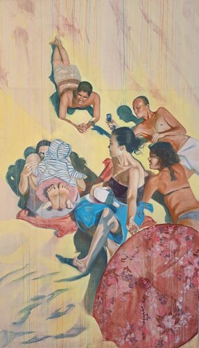 Famille au Parasol von Julia Spada, Malerei kaufen auf Singulart