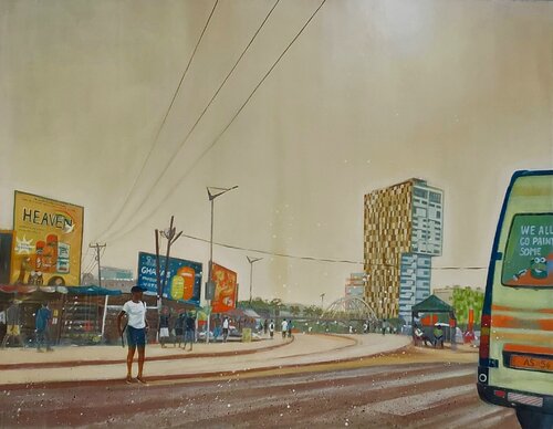 Spintex Road, Accra von Julia Spada, Malerei kaufen auf Singulart
