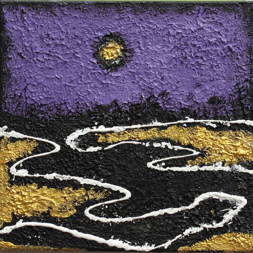 Desert Dreams in Purple de SHERON SMITH, Pintura a la venta en Singulart