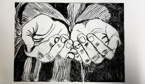 Hands by Gina Axlund, 종이 for Sale on Singulart