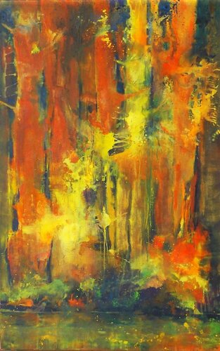 Herbstlicht - Indian Summer van Monika Lehmann, Schilderij te koop op Singulart