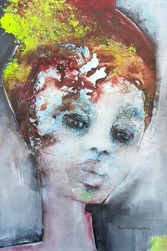 Face #143 - coloroverlay van Monika Lehmann, Schilderij te koop op Singulart