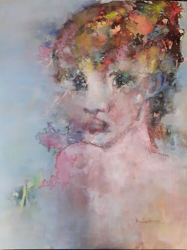 Die Schöne - Werkreihe FACE _ #91 - di Monika Lehmann, Pittura in vendita su Singulart