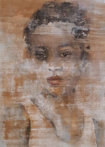 Dreaming - FACE #150 van Monika Lehmann, Schilderij te koop op Singulart