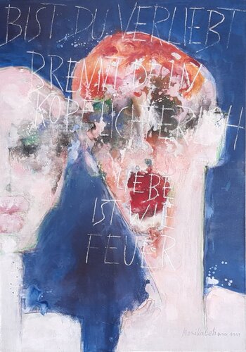 Begegnung - Face #71 di Monika Lehmann, Pittura in vendita su Singulart
