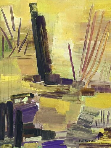 Sonnenlicht - Der Wald verändert sich par Monika Lehmann, Peinture en vente sur Singulart
