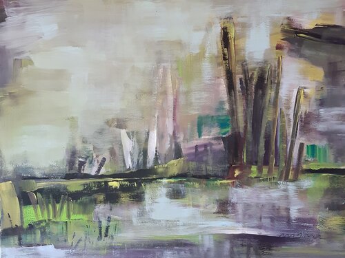 Drüben auf der anderen Seite di Monika Lehmann, Pittura in vendita su Singulart