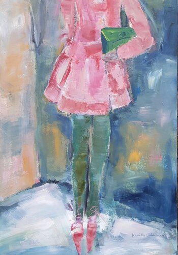 City Girl #5 par Monika Lehmann, Peinture en vente sur Singulart