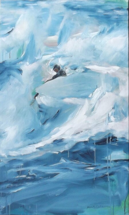Surfe on a wave -  Wasser,Wellen,Sport Monika Lehmann