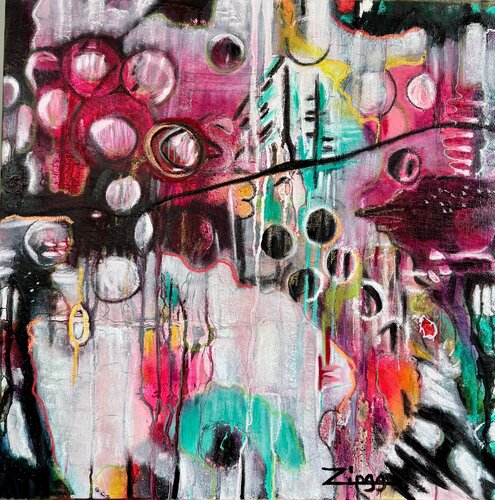 Sable Blushing – Elegant Neutral Abstract Painting von Theresa Zingg, Malerei kaufen auf Singulart