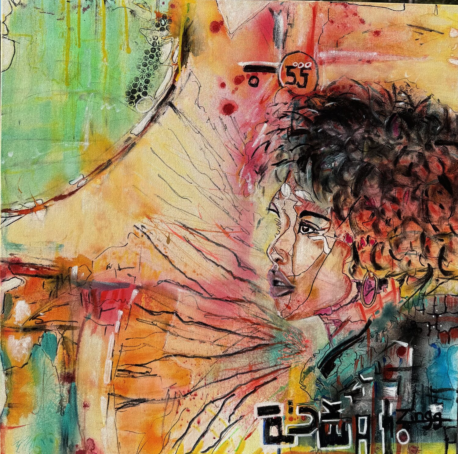 Engaging in the Now | Contemporary Abstract Expressionism by Theresa Zingg Theresa Zingg Originalgemälde zu verkaufen