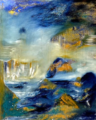 Echoes of a Forgotten Sky par Wei Xue, Peinture en vente sur Singulart