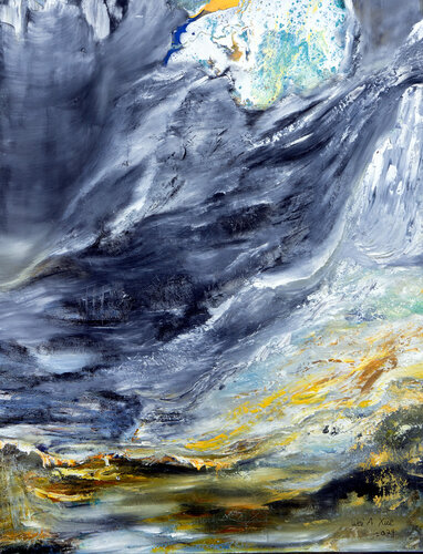 Between Chaos and Calm par Wei Xue, Peinture en vente sur Singulart