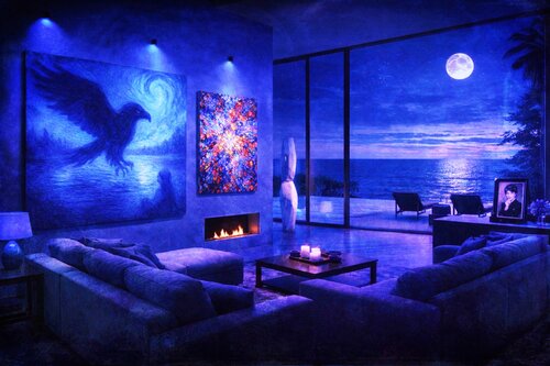 🦅 L’Aigle Noir et Barbara Tribute von JozeXart, Malerei kaufen auf Singulart