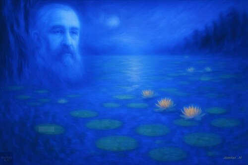 🌙 Nympheas Soul - Claude Monet von JozeXart, Malerei kaufen auf Singulart