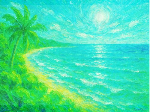 🌊 The Soul of the Caribbean en RA von JozeXart, Malerei kaufen auf Singulart