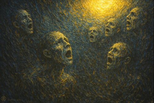 N°3 – De Profundis – Les Âmes du Purgatoire van JozeXart, Schilderij te koop op Singulart